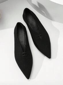 Zapatos De Suela Plana - Negro - Ver 4