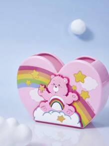 SHEIN X Care Bears Heart-shaped Pink Cosmetic Storage Box With Bear Pattern - Baby Pink - View 4