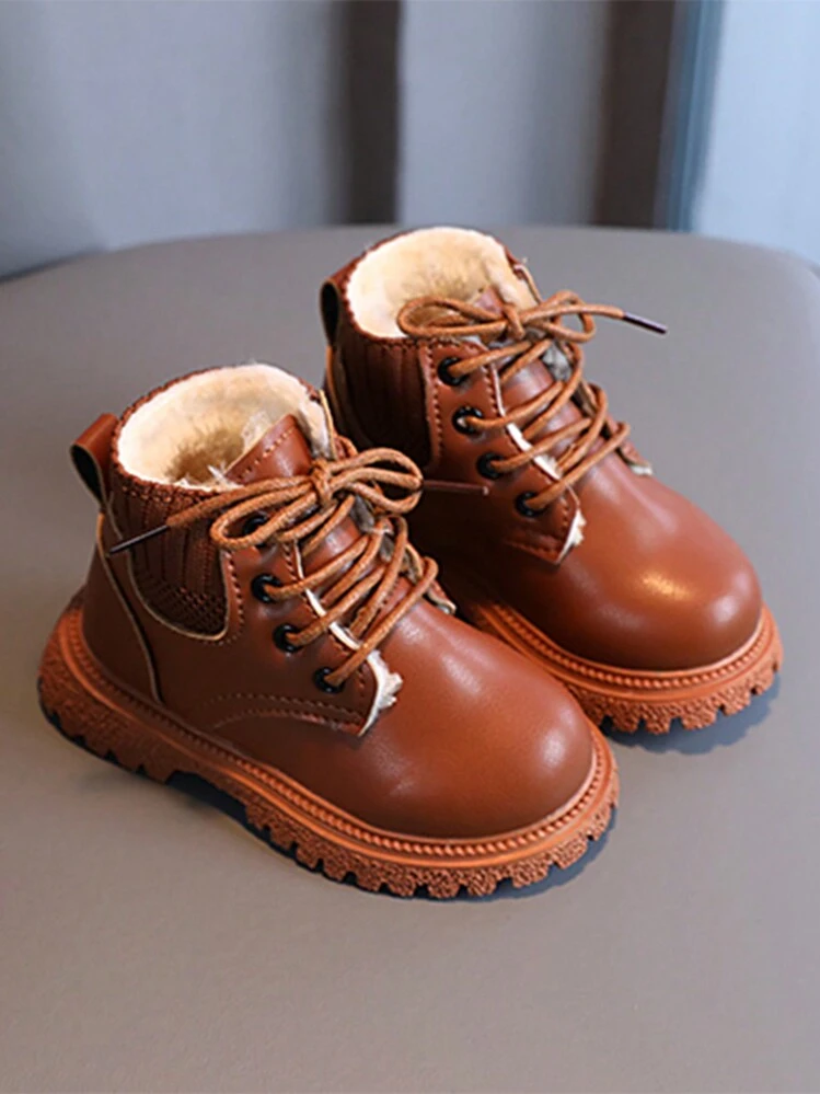 Kids fleece lined boots best sale