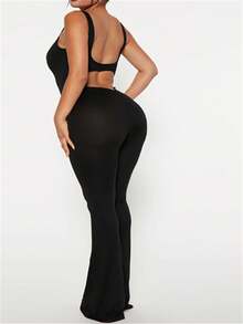 Chất rắn Không lưng Quần áo nịt - màu đen - Xem 4