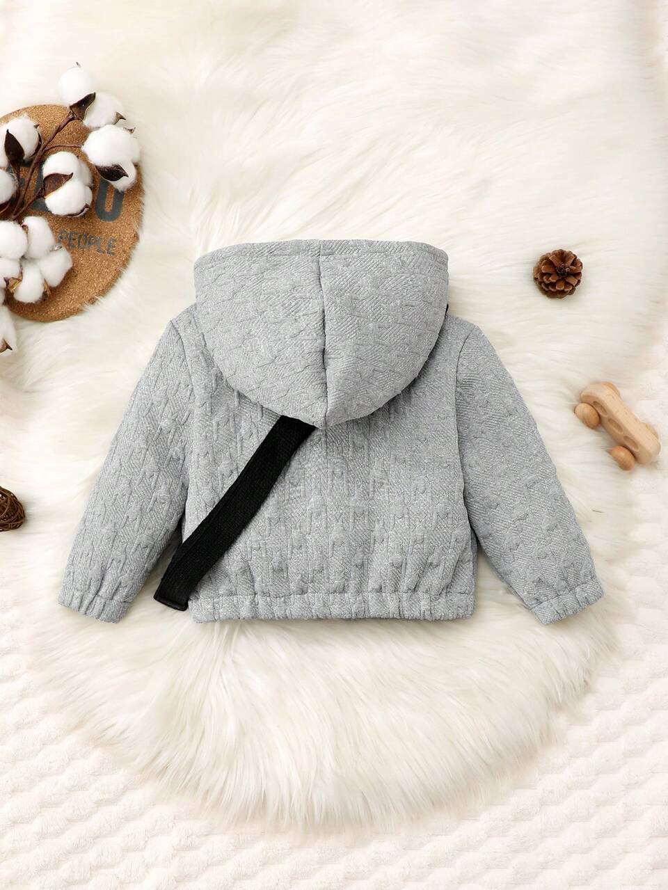 Baby Boy Zip Up Hooded Coat & Bag