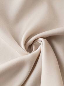 SHEIN LUNE 休閒純色加大襯衫 - 杏色 - 查看 5