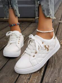 女性休閒競技鞋 - 白色 - 查看 1