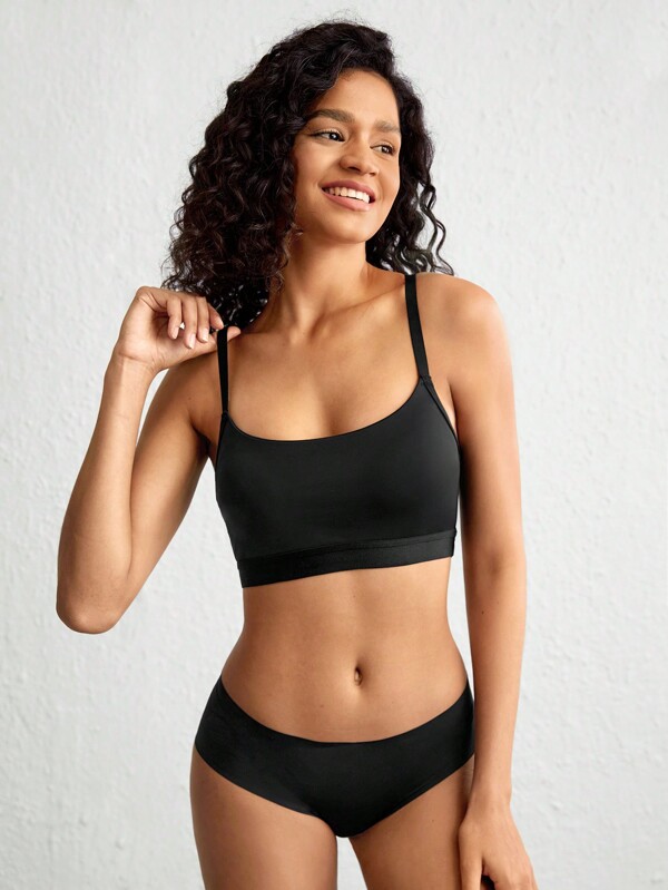 Ocili Ocili Leisure Solid Wireless Bra Non-Removable Padding-Black