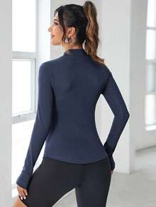 Easithlete 2pcs Zip Up Seamless Sports Jacket - Multicolor - View 2