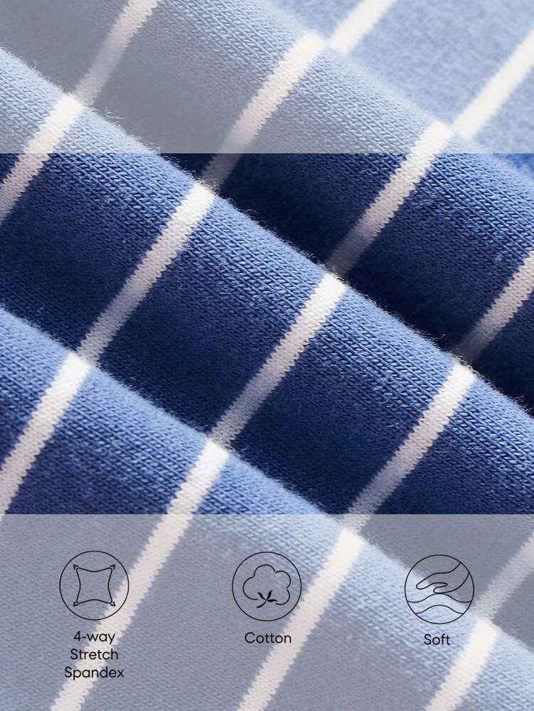 Baby Boy 2pcs Striped Half Button Tee