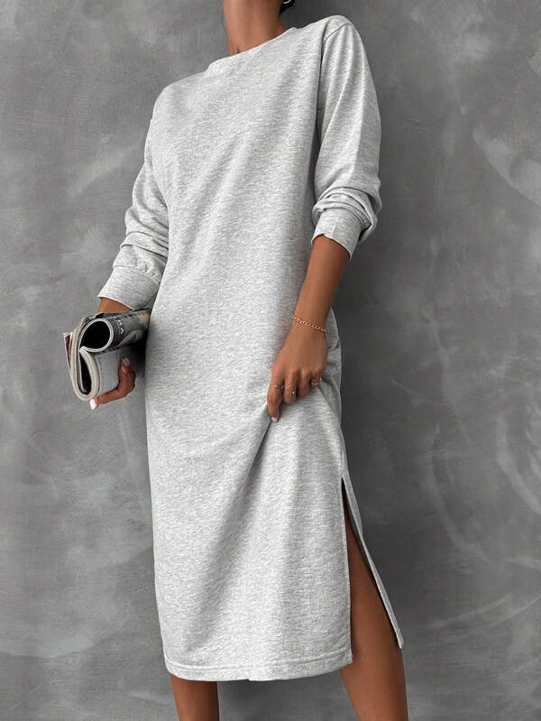 RueChic Rochie hanorac cu coapsă solidă