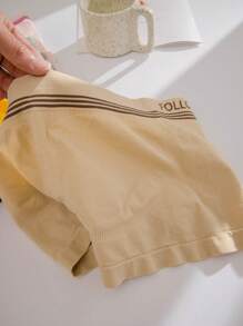 Women 5pcs Letter Graphic Boxer Brief - Multicolor - View 6