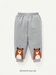 Cozy Pixies Đứa bé trai Đồ họa Hoạt hình Quần thể thao - Xám - Xem 3