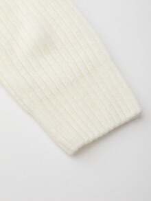 Manfinity Homme Nam Áo cao cổ Đồ đan Ribbed Áo len - trắng - Xem 3