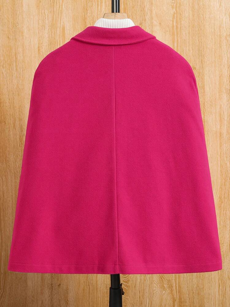 Tween Girl Cloak Sleeve Double Breasted Overcoat