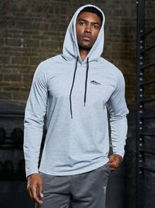 Gym Rark Boyfriend Style Men 3pcs Letter Graphic Drawstring Sports Sweatshirt Boyfriend Style Men Sweatshirt - Multicolor - View 3