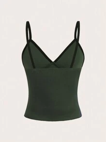 ROMWE Fairycore Women's Floral Print Hippie Retro Element Fashion Camisole Top - Army Green - View 2