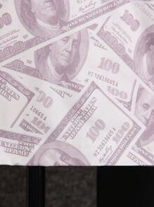 Young Boy Full Print Hooded Half Zip Long Sleeve Jacket - Apricot - View 6