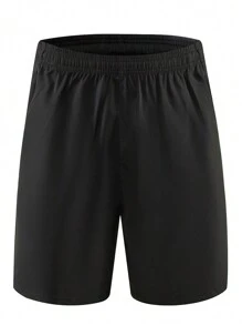 Manfinity Sport Corelite Men Contrast Tape Sports Shorts - Black - View 3
