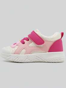 1-4 岁超细纤维防水 PU 皮革婴儿鞋软底幼儿鞋，男女通用心形图案运动鞋 - 粉色 - 查看 4