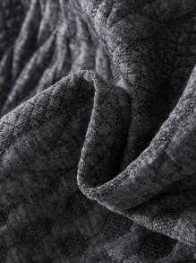 SHEIN Young Boy Bear Patched Cable Knit Tee - Grey - View 3