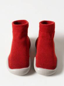 Infant Sports Shoes, Anti-kick & Anti-slip & Socks-shoes Design, Light-weighted Red Walking Shoes - Red - View 1
