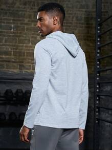 Gym Rark Boyfriend Style Men 3pcs Letter Graphic Drawstring Sports Sweatshirt Boyfriend Style Men Sweatshirt - Multicolor - View 2