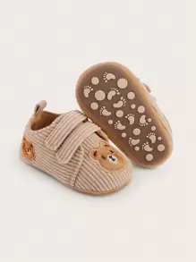 Spring And Autumn Soft Bottom Breathable Anti-Slip Hook And Loop Infant Walking Shoes For 0-1 Year Old Boys And Girls - Brown - View 2