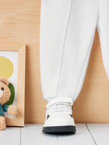 SHEIN 男嬰素色衛衣和衛褲 - 白色 - 查看 7