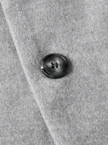 Manfinity VCAY Men Asymmetrical Neck Button Front Overcoat - Grey - View 4