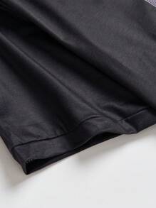 Manfinity Homme Men Color Block Quarter Zip Polo Shirt - Black - View 5