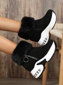 Women's Fashionable Outdoor Sports Style Autumn Winter Warm Boots,Wear With Cardigan