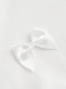 ROMWE Kawaii 3D Bow Decor Lace Up Side Tee - White - View 3
