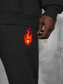 Manfinity VCAY Men Plus Skull Print Sweatshirt & Sweatpants