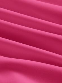 SHEIN MOD Lace Up Front Cami Dress - Hot Pink - View 4