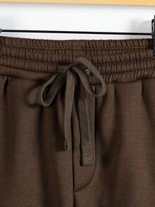 Manfinity RebelGame 1pc Letter Graphic Hoodie & 1pc Sweatpants - Brown - View 7