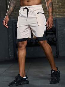 Manfinity Sport Corelite Men 2 In 1 Sports Shorts With Phone Pocket Men Shorts Men Short Set Men Summer Pants Short Men Shorts Suit Sweat Pants - Multicolor - View 1