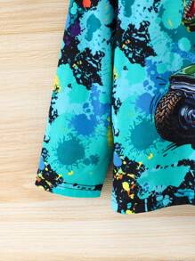 Young Boy Car and Dinosaur Print Tee - Multicolor - View 5