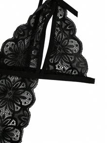 Đồ lót gợi cảm Nữ Lộ Lưng Cắt ra màu trơn - màu đen - Xem 6