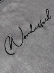 Manfinity VCAY Men Letter Graphic Sweatshirt - Grey - View 5