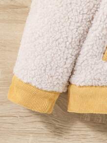 SHEIN Baby Boys' Color Blocking Double-sided Fleece Jacket - Yellow - View 5