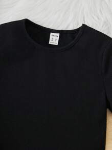 女大童素色連帽衛衣和運動褲&T恤 - 彩色 - 查看 3