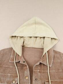 CILKOO Abrigos de Mujer Bolsillo Dobladillo sin costuras Botón delantero Color combinado Casual