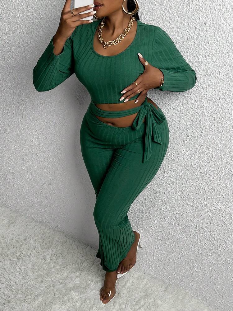 Plus Cut Out Knot Side Jumpsuit
