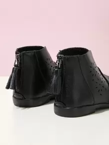 New Arrival Girls' Zippered Boots Black - Black - View 2