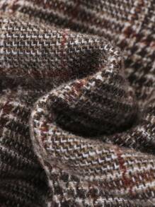 SHEIN 嬰兒男孩1入組格子毛絨襯裡連帽毛織品外套 - 彩色 - 查看 5