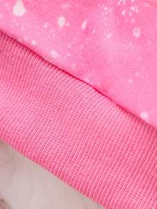 SHEIN Young Girl Christmas Print Sweatshirt - Baby Pink - View 6