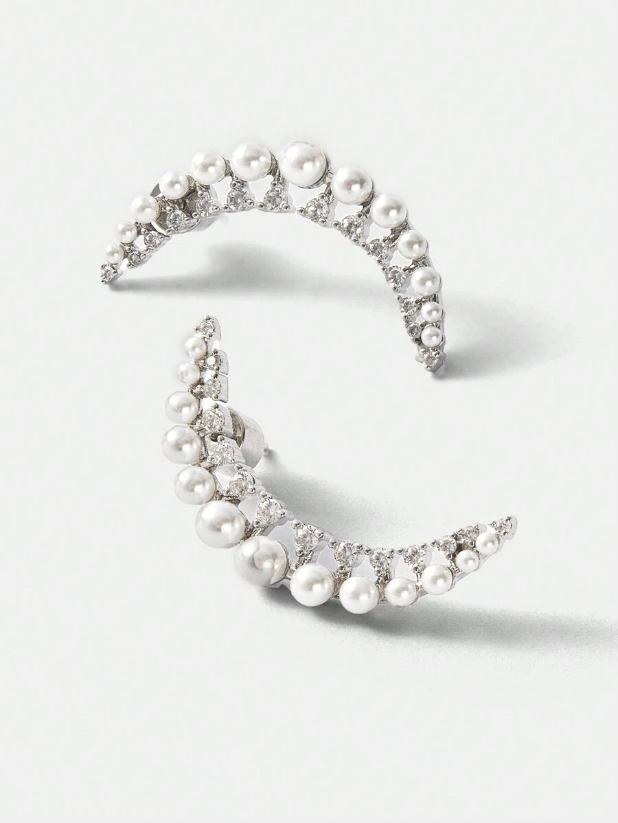 MOTF PREMIUM BÔNG TAI LƯỠI LƯỠI LƯỠI LƯỠI LƯỠI LƯỠI MẠ VÀNG 18K - Bạc - Xem 1