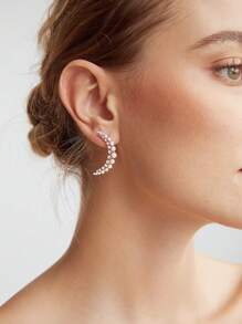 MOTF PREMIUM BÔNG TAI LƯỠI LƯỠI LƯỠI LƯỠI LƯỠI LƯỠI MẠ VÀNG 18K - Bạc - Xem 2