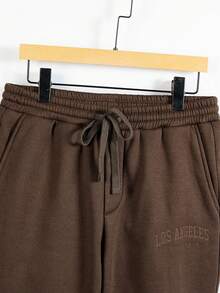 Manfinity RebelGame 1pc Letter Graphic Hoodie & 1pc Sweatpants - Brown - View 6