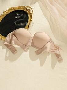 Sujetador sin tirantes con aro - Beis - Ver 3