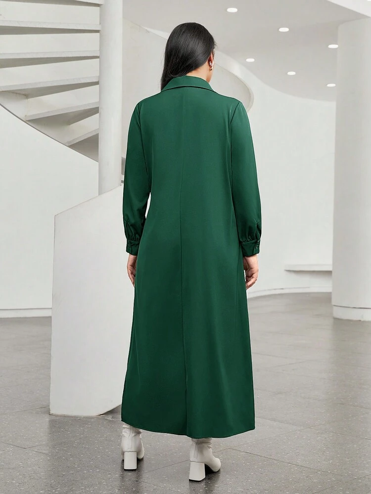 Plus Solid Wrap Knot Side Dress