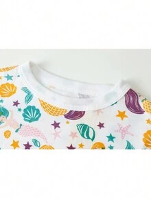 少女美人魚下擺睡衣套裝 - 彩色 - 查看 3