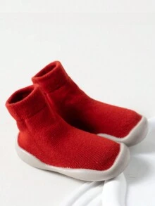 Infant Sports Shoes, Anti-kick & Anti-slip & Socks-shoes Design, Light-weighted Red Walking Shoes - Red - View 3